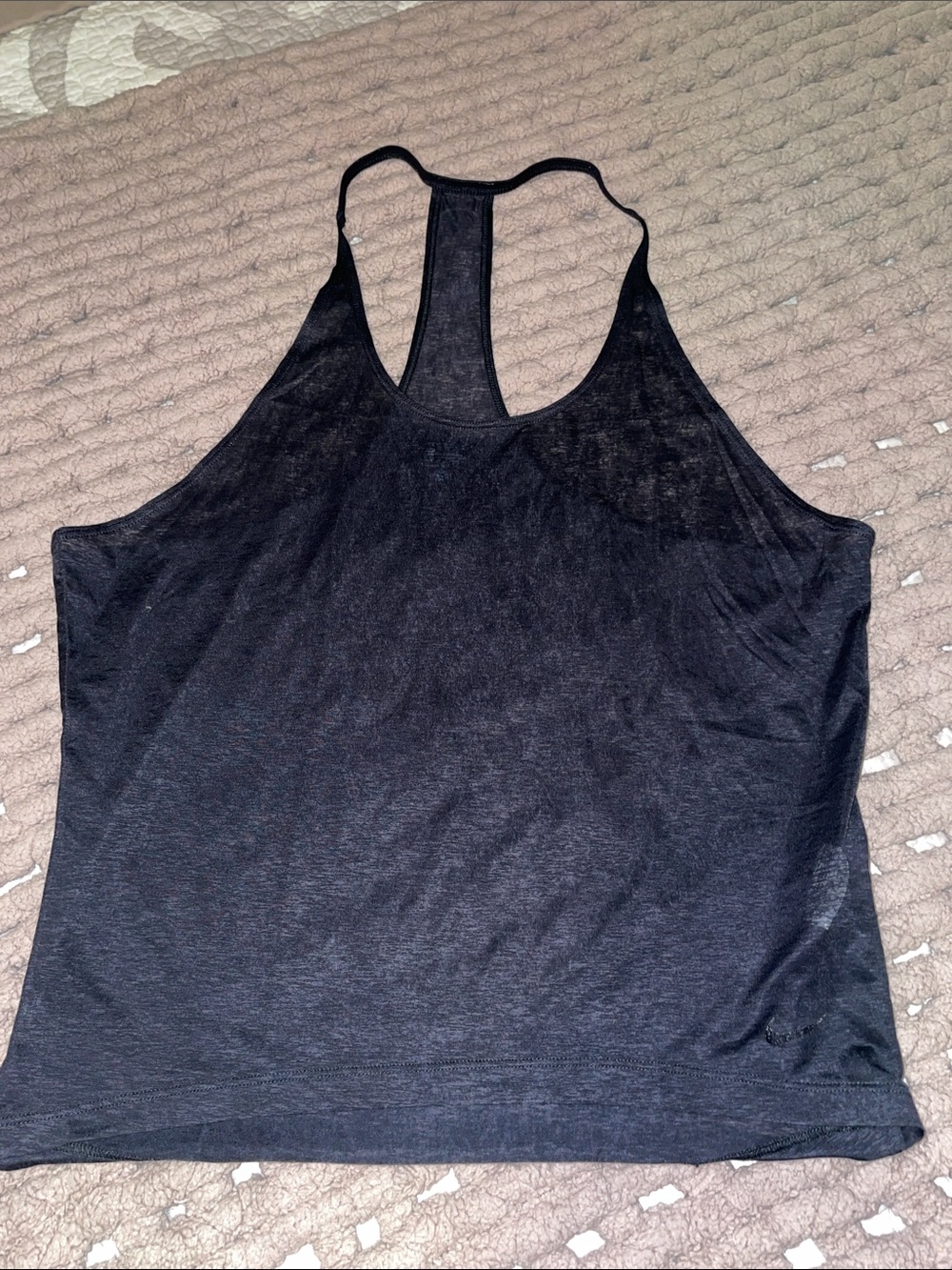 Nike Sheer Black Racerback T-back Tank Workout Top